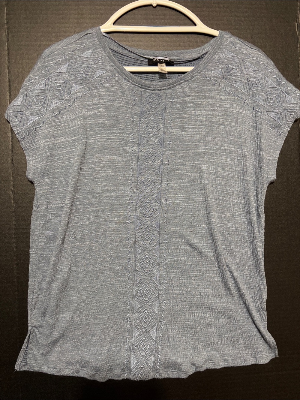 Light Blue Embroidered Women's Tee